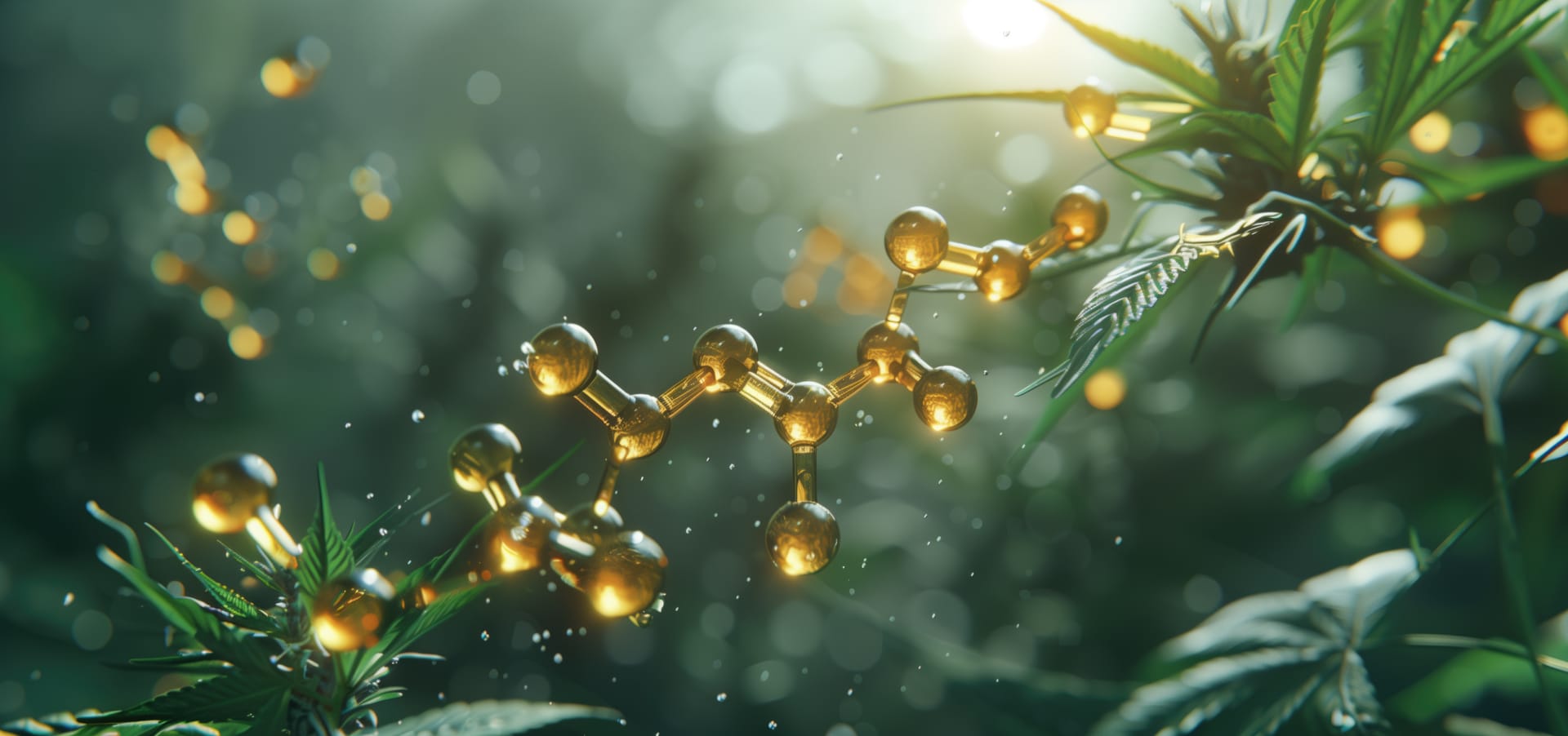 Hemp cannabis terpene green leaves